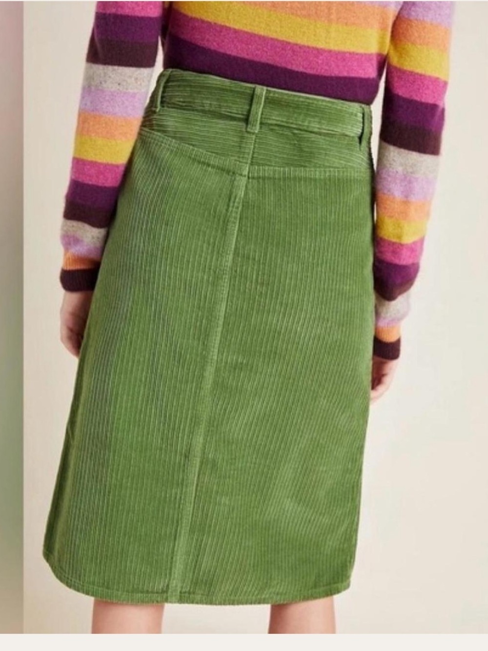 Anthropology Pilcro & the Letterpress Corduroy Button-Front chore pockets skirt - Picture 2 of 11